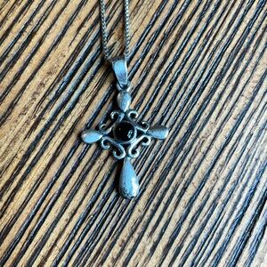 Vintage Sterling Silver cross Necklace